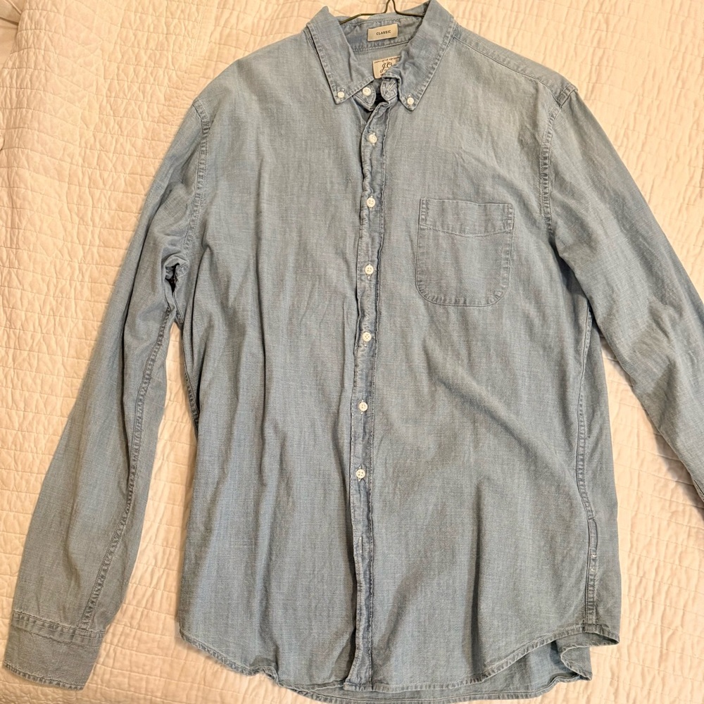 J. Crew Light Chambray Button Down Shirt